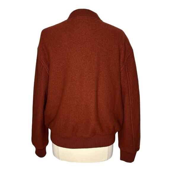 Aritzia Wilfred Merino Wool Josie Bomber Jacket Rich Cooper Sz 2 Small/Medium - Picture 5 of 13